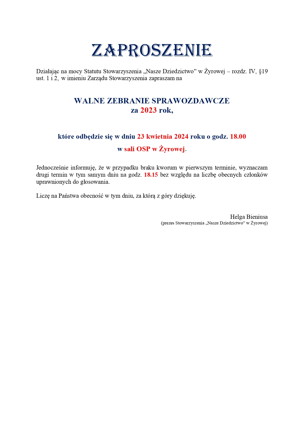 2024 Zaproszenie na walne zebranie ND na stronę internetową page 0001
